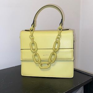 Chartreuse Chain Detail Bag